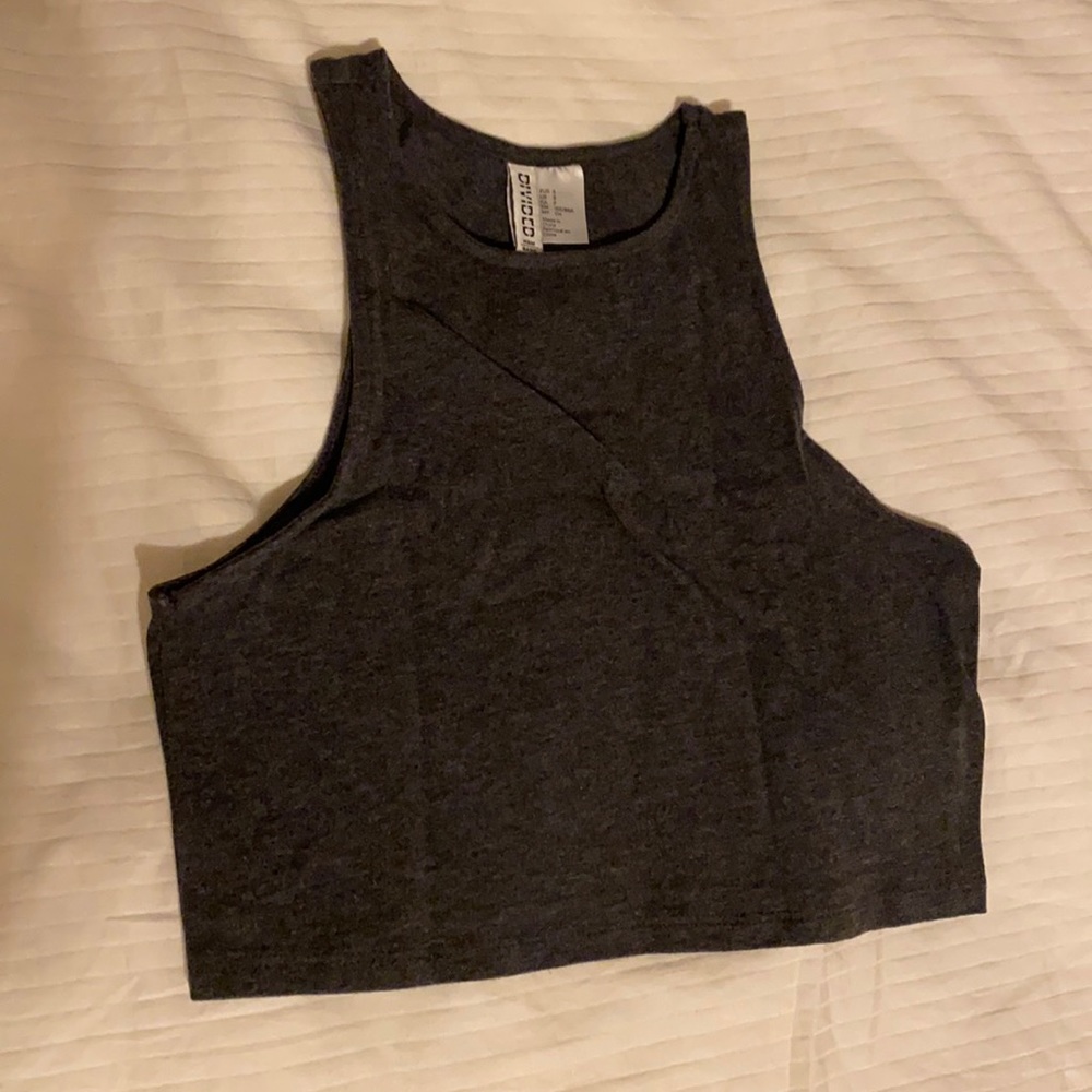Dark grey crop top